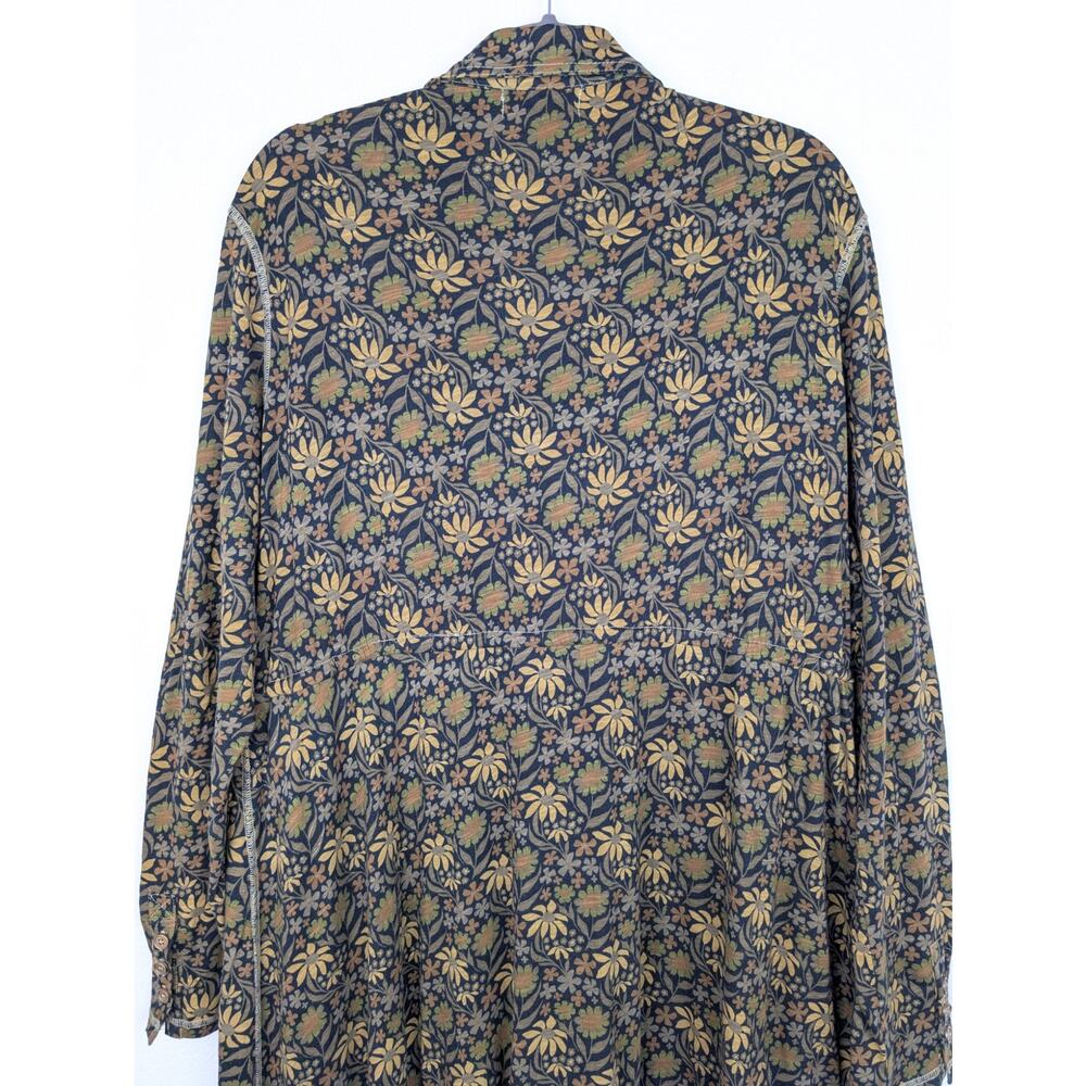 Natural Life Dress Christa Knit Cotton Floral Boho Cottagecore Black Size XL - Picture 8 of 13